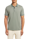 Theory Contrast Comfort-fit Polo Shirt In Balsam Green