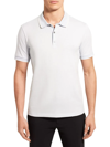 Theory Bron Cotton Regular Fit Polo Shirt In Olympic