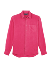 Vilebrequin Long-sleeve Linen Shirt In Pink