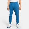 Nike Sportswear Club Fleece Cuffed Jogger Pants In Dark Marina Blue/dark Marina Blue/white