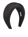 Prada Re-nylon Triangle-logo Headband In Black