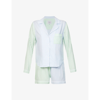 Rails Kellen Striped Long Sleeve Shorts Pajama Set In Mixed Lagoon Stripe