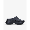 BALENCIAGA BALENCIAGA MENS BLACK X CROCS POOL CROCS RUBBER PLATFORM SLIDERS,54711861