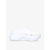 Balenciaga X Crocs Logo-embossed Platform Slides In White