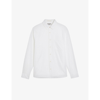 Ted Baker Remark Long-sleeved Regular-fit Linen And Cotton-blend Shirt In White