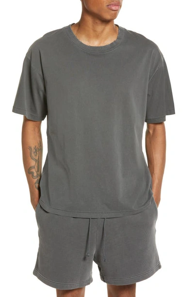 Elwood Core Oversize Cotton Jersey T-shirt In Grey