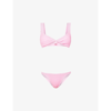 Hunza G Juno Knotted Bikini Set In Bubblegum