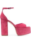 Paris Texas Pink Tatiana Platform Sandals In Fuxia