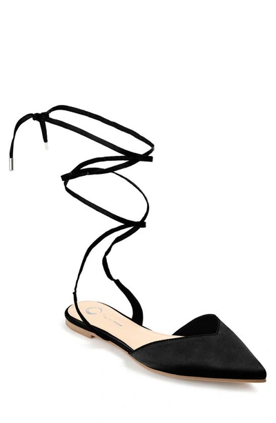 JOURNEE COLLECTION JOURNEE COLLECTION LACE-UP POINTED-TOE FLAT
