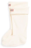 Hunter Original Tall Fleece Welly Boot Socks In Cream Fleece