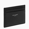 Saint Laurent Black Leather Cardholder In Black