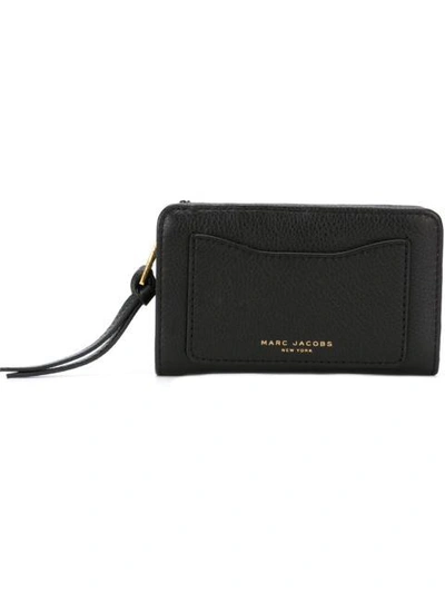 Marc Jacobs Recruit Wallet With Leather Strap In Black