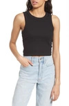 Madewell Brightside Crop Tank In True Black