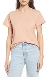 Madewell Whisper Cotton Crewneck T-shirt In Antique Coral