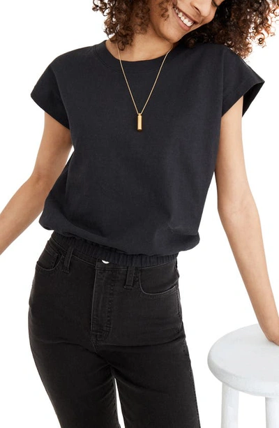 Madewell Banded Muscle Tee In Black