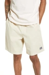 Obey Easy Relaxed Cotton Twill Shorts In Clay