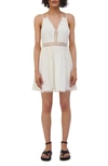 Jonathan Simkhai Trista Summer Lace Up Mini Dress In White