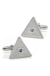 Cufflinks, Inc Evil Eye Amulet Cuff Links In Silver