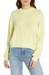 Scotch & Soda Palm Tree Organic Cotton Sweater In 0853-lemon