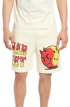 MARKET SMILEY GOOD VS. EVIL COTTON SWEAT SHORTS