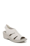 Bzees Double Up Wedge Sole In Sand Engineered Knit