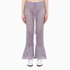 MATIMÌ LILAC CROCHET BELL BOTTOM TROUSERS