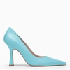 Liu •jo Light Blue High Pump In Leather In Light Blue