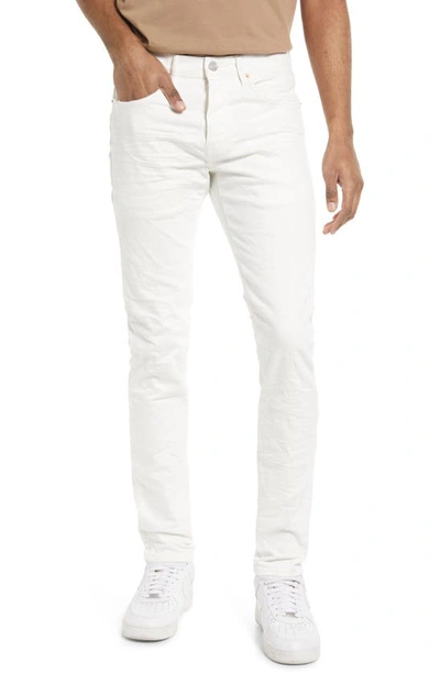 Purple Brand Distressed Blowout Skinny Jean Optic White In Leathered White