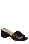 Kate Spade Emmie Mid Womens Leather Dressy Slide Sandals In Black