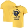 HOMEFIELD HOMEFIELD PITT PANTHERS VINTAGE HEATHERED GOLDVICTORY LIGHTS T-SHIRT