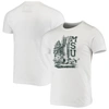 HOMEFIELD HOMEFIELD HEATHERED WHITE MICHIGAN STATE SPARTANS VINTAGE BEAUMONT TOWER T-SHIRT