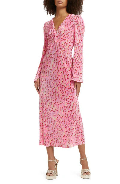knee length dresses for ladies Setting Sun Long Sleeve Maxi Dress Yellow / Black main image 0