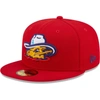 New Era Red Amarillo Sod Poodles Authentic Collection 59fifty Fitted Hat In Red