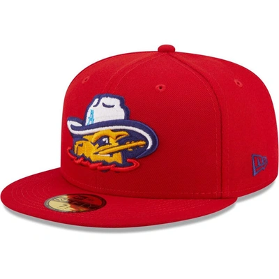 New Era Red Amarillo Sod Poodles Authentic Collection 59fifty Fitted Hat