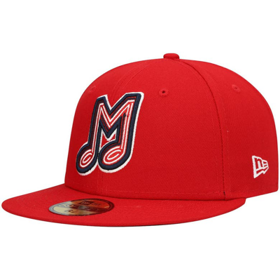 New Era Red Memphis Redbirds Authentic Collection Team Home 59fifty Fitted Hat