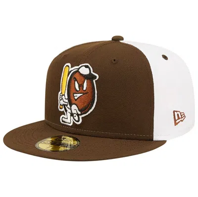 New Era Brown/white Portland Sea Dogs Theme Night 59fifty Fitted Hat