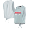 The Wild Collective Women's  Light Blue Los Angeles Angels Open Back Twist-tie Tank Top In Light Blue
