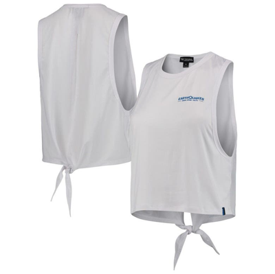 The Wild Collective White San Jose Earthquakes Twist Back Tank Top