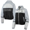 THE WILD COLLECTIVE THE WILD COLLECTIVE BLACK CHICAGO WHITE SOX COLORBLOCK TRACK RAGLAN FULL-ZIP JACKET