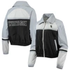 The Wild Collective Black Chicago White Sox Colorblock Track Raglan Full-zip Jacket In Black