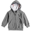 SOFT AS A GRAPE TODDLER SOFT AS A GRAPE HEATHERED GRAY CHICAGO WHITE SOX BASEBALL PRINT FULL-ZIP HOODIE