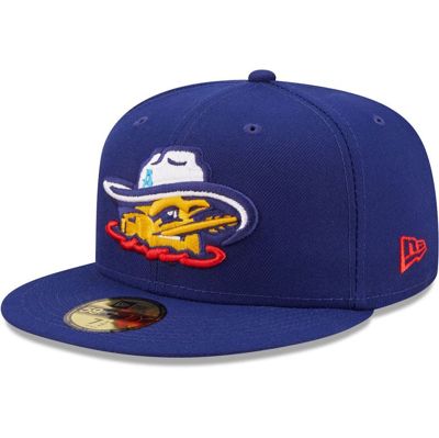 NEW ERA MEN'S NEW ERA ROYAL AMARILLO SOD POODLES AUTHENTIC COLLECTION 59FIFTY FITTED HAT 