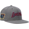 MITCHELL & NESS MITCHELL & NESS CHARCOAL LOS ANGELES LAKERS HARDWOOD CLASSICS NBA 50TH ANNIVERSARY CARBON CABERNET F