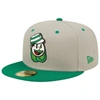 New Era Gray Down East Wood Ducks Kinston Collard Greens Theme Night 59fifty Fitted Hat In Gray