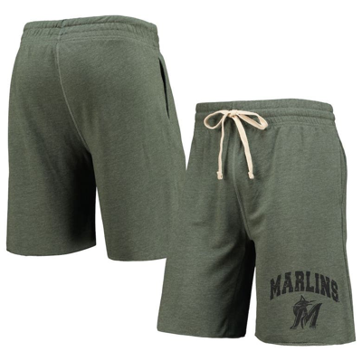 Concepts Sport Green Miami Marlins Mainstream Logo Terry Tri-blend Shorts