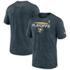 FANATICS FANATICS BRANDED CHARCOAL PITTSBURGH PENGUINS AUTHENTIC PRO 2022 STANLEY CUP PLAYOFFS T-SHIRT