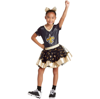 JERRY LEIGH GIRLS YOUTH BLACK NEW ORLEANS SAINTS TUTU TAILGATE GAME DAY V-NECK COSTUME