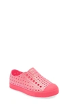 Native Shoes Kids' Jefferson Bling Glitter Slip-on Vegan Sneaker In Floyd Bling/ Floyd Pink