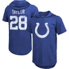 Majestic Threads Jonathan Taylor Royal Indianapolis Colts Player Name & Number Tri-blend Hoodie T-sh In Royal