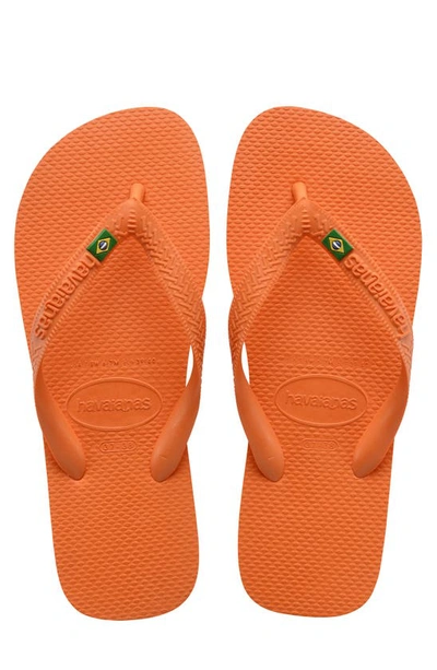 Havaianas Brazil Flip Flop In Begonia Orange